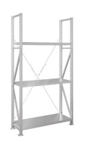 Стеллаж MS U 2000х1000х400 3 сплошные полки (300 кг)