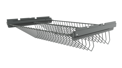 Обувница выдвижная двухуровневая Титан GS 603 серебристая